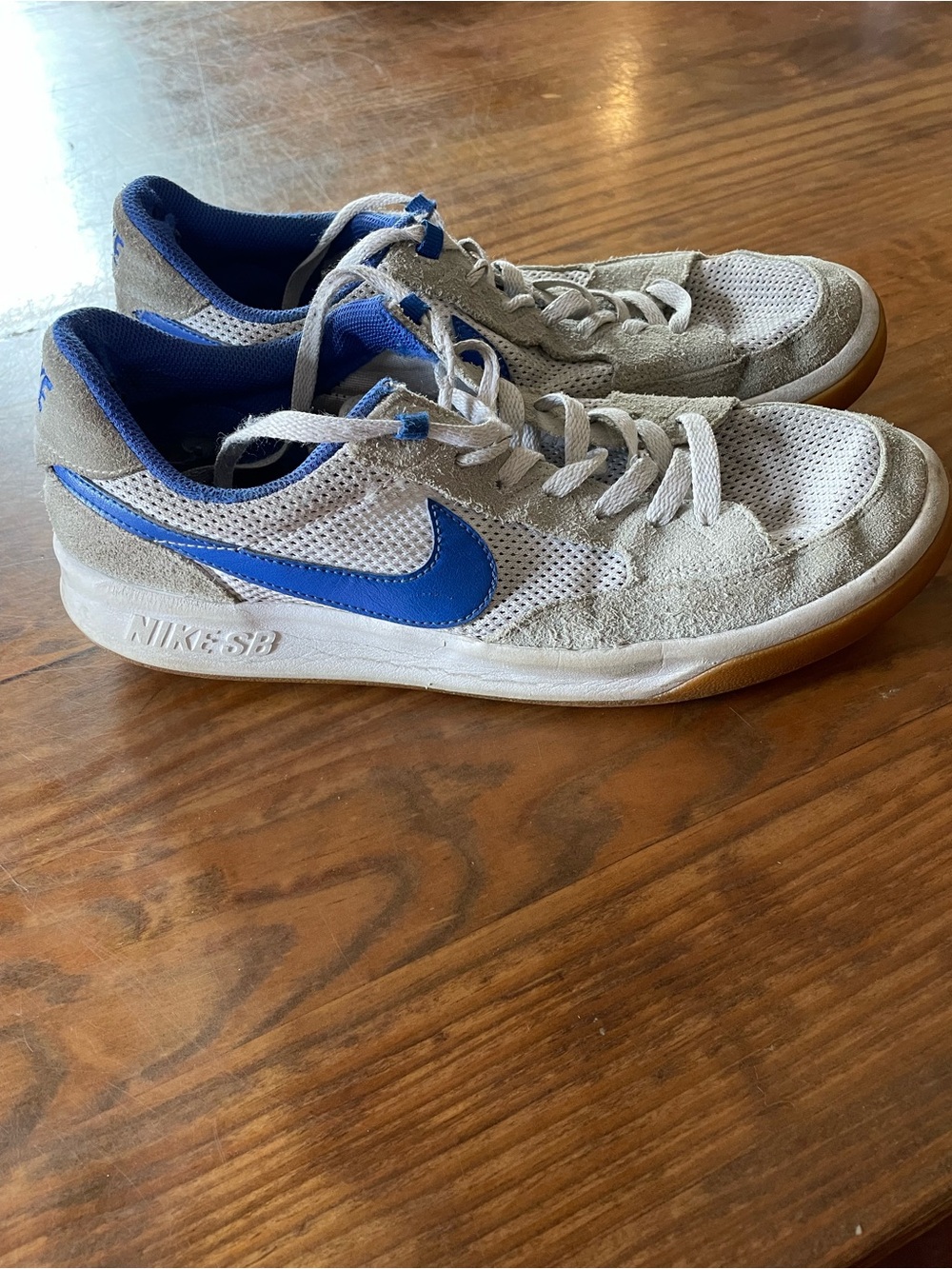 Nike SB Adversary Skate Sneakers in Summit White & Photo Blue, Men’s 9.5